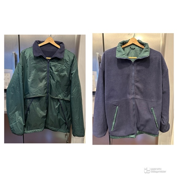 Vintage LA Loving Reversible Green & Blue Jacket size Large - Picture 1 of 10